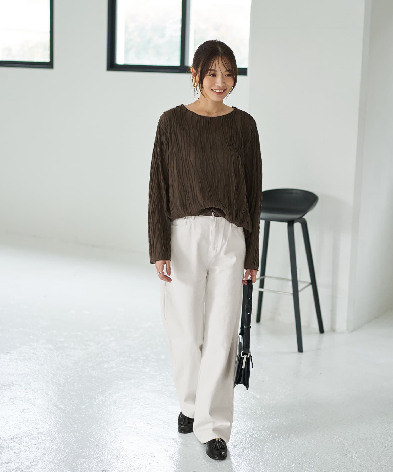 STYLE DELI「ウェーブラインガーゼトップス」|Tシャツ・カットソー|