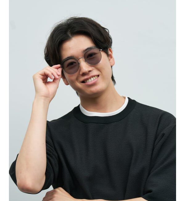  「SUNCUTGlasses/UV100%CUT ボストン型 サングラス メタルフレーム｜UVカット 紫外線対策｜ユニセックス__」|サングラス|