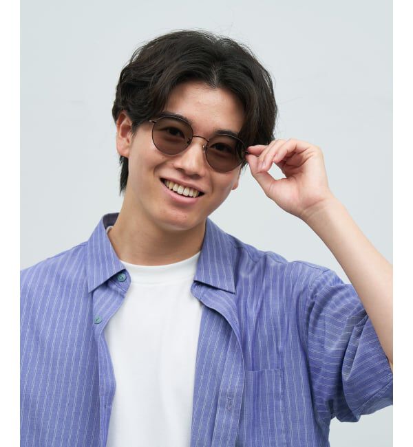  「SUNCUTGlasses/UV100%CUT ボストン型 サングラス メタルフレーム｜UVカット 紫外線対策｜ユニセックス__」|サングラス|