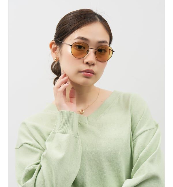  「SUNCUTGlasses/UV100%CUT ボストン型 サングラス メタルフレーム｜UVカット 紫外線対策｜ユニセックス__」|サングラス|薄ブラウン