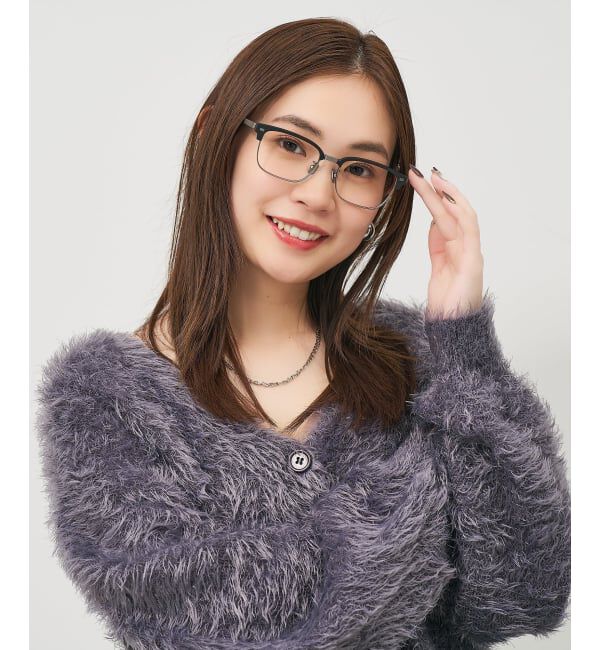  「メガネ | サーモント チタン アルミ製 軽量 メタル 伊達・度付き ユニセックス Zoff  レンズ交換券付」|メガネ|
