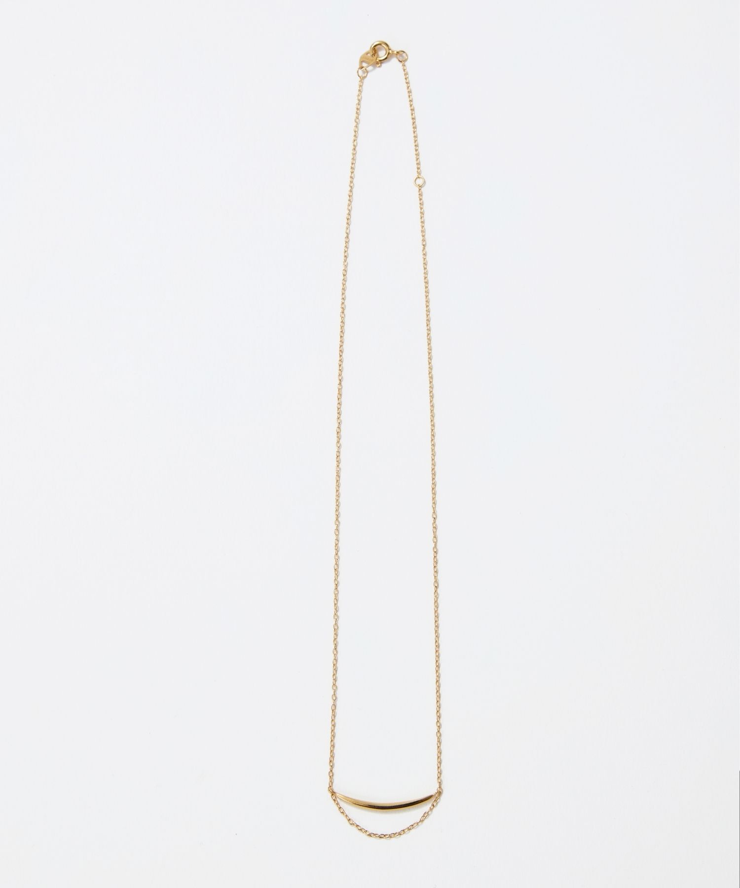 JUPITER「【SV】アーチラインムーンネックレス/金属アレルギー対応<全長約40cm(調整37cm)>」|ネックレス|
