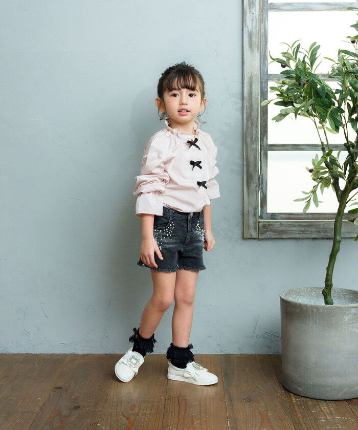 BACKYARD FAMILY「Rora ブラウス 通販 ローラ さくら キッズ 子供 女の子 子ども スタンドカラー フリル 襟」|その他|