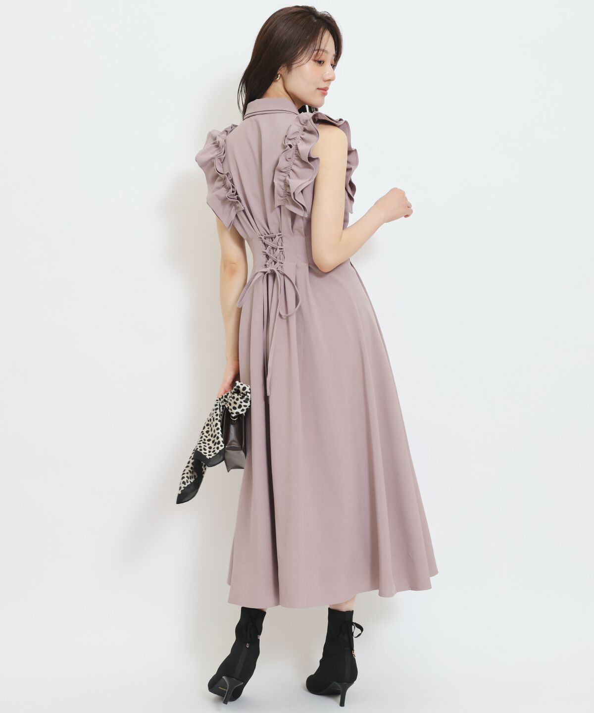 WILLSELECTION「フリルスリーブボウタイシャツワンピース」|ワンピース|