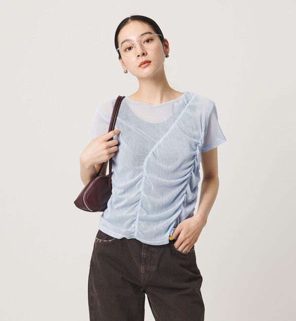 BEAUTY&YOUTH UNITED ARROWS「シャーリング メッシュ Tシャツ」|Tシャツ・カットソー|LT.BLUE