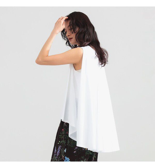Demi-Luxe BEAMS 「【接触冷感・UVカット】コットン バックフレア ノースリーブ プルオーバー」|Tシャツ・カットソー|