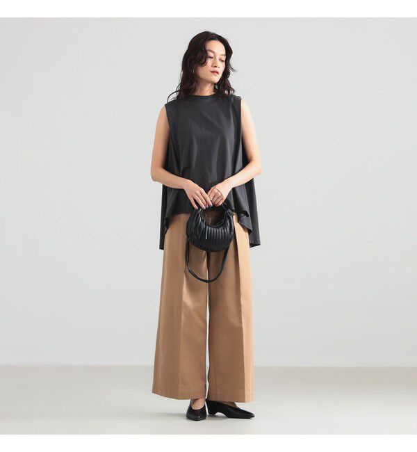 Demi-Luxe BEAMS 「【接触冷感・UVカット】コットン バックフレア ノースリーブ プルオーバー」|Tシャツ・カットソー|