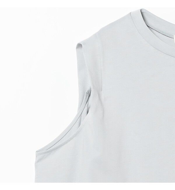 Demi-Luxe BEAMS 「【接触冷感・UVカット】コットン バックフレア ノースリーブ プルオーバー」|Tシャツ・カットソー|