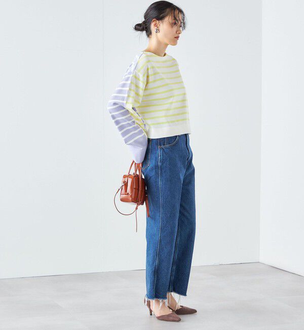 SHIPS for women「〈手洗い可能〉前後2WAY TOKUSHIMA ボーダー ニット 24SS ◇」|ニット・セーター|