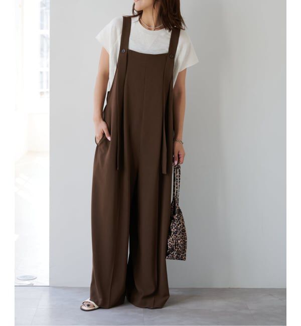 OUTDOOR PRODUCTS Usual Things「追加 ポリエステルノットディテールサロペット」|オールインワン|