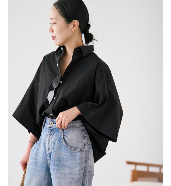 Plage「《追加》Roll Up Cuffs シャツ 2」|シャツ・ブラウス|ブラック