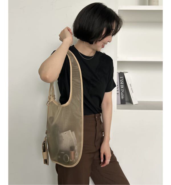 SLOBE IENA「Left Bank Books SLOBE別注 グラスホルダー付きメッシュトートバッグ」|トートバッグ|
