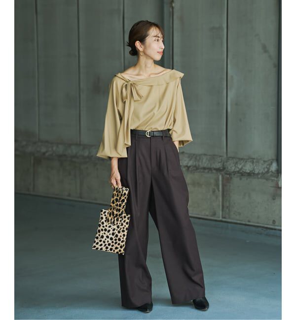VERMEIL par iena「ボートネックリボンブラウス」|シャツ・ブラウス|