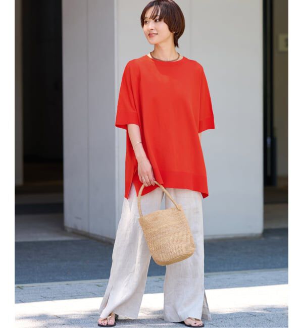 JOURNAL STANDARD relume「《一部WEB限定追加7 / 新色》接触冷感/ウォッシャブルクールポンチョプルオーバー」|ニット・セーター|
