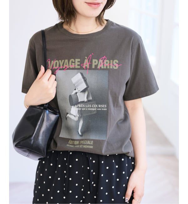 U by SPICK&SPAN「《WEB限定 / 追加》TRICOMER VOYAGE A PARIS GIRL TEE 2」|Tシャツ・カットソー|