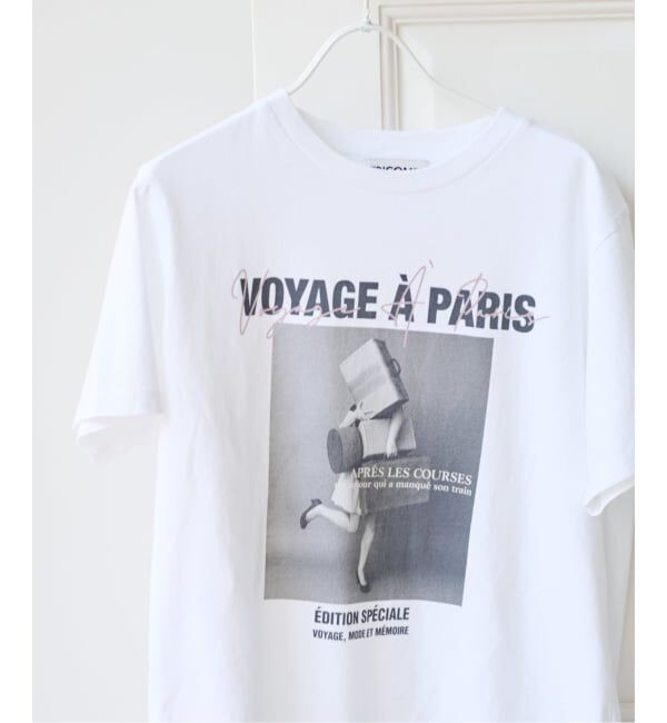 U by SPICK&SPAN「《WEB限定 / 追加》TRICOMER VOYAGE A PARIS GIRL TEE 2」|Tシャツ・カットソー|ホワイト