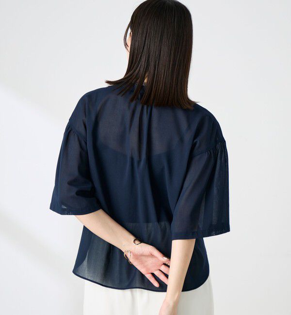 NOLLEY'S「【BECシリーズ】ウォッシャブル袖2ＷAYシアーボイルブラウス」|シャツ・ブラウス|