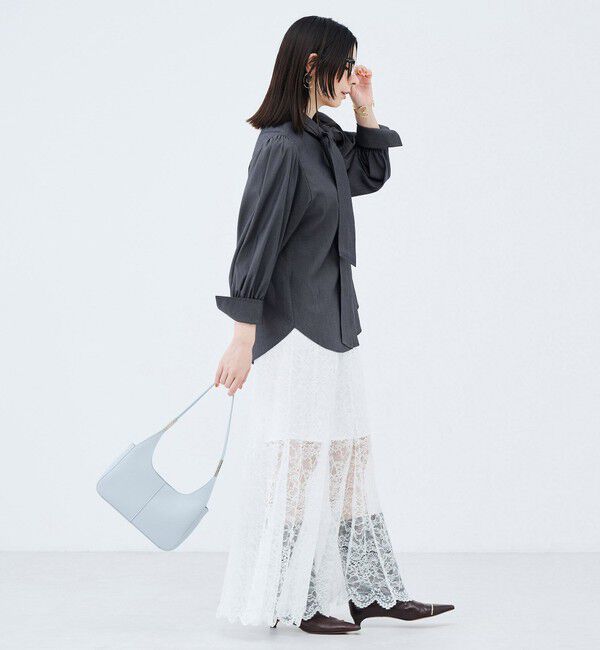 NOLLEY'S sophi「《セットアップ対応》ウォッシャブルバイオツイルボウタイブラウス」|シャツ・ブラウス|