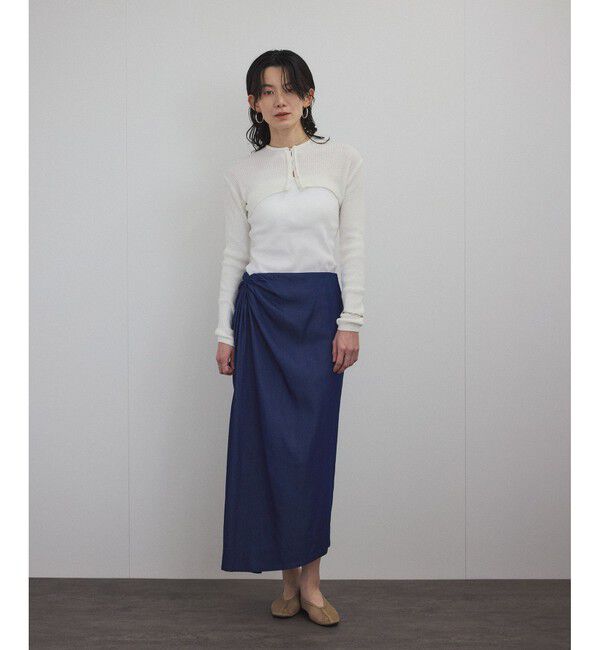 SALON adam et rope'「【WEB限定】ループヤーンリブショートカーディガン/ボレロ［セットアップ対応］」|カーディガン|