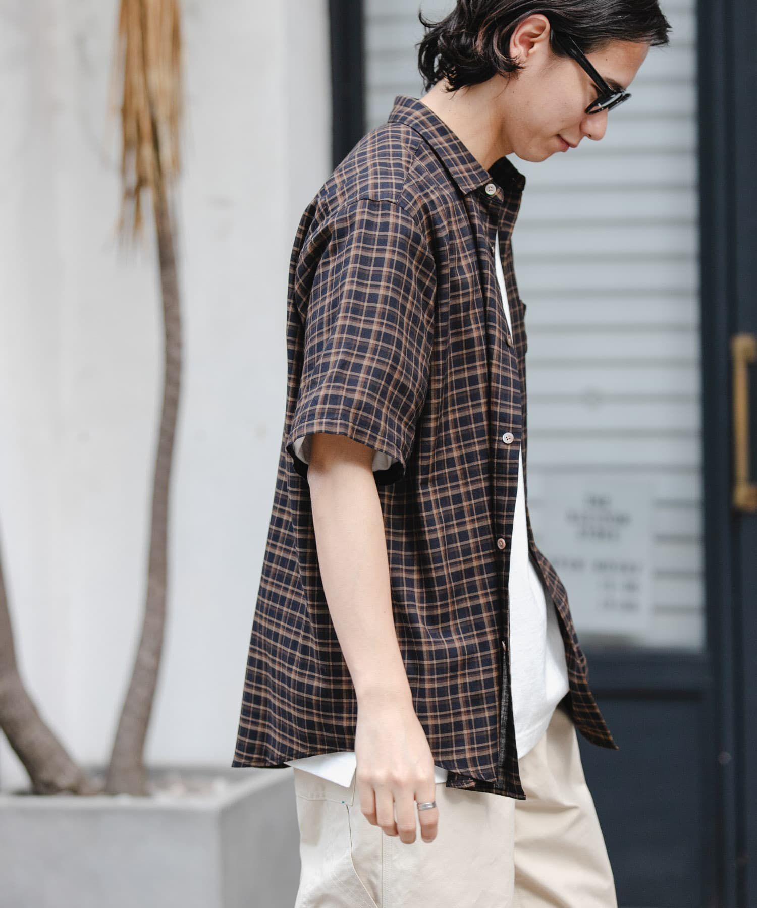URBAN RESEARCH DOORS「FORK&SPOON　コットンレーヨンチェックシャツ」|シャツ・ブラウス|
