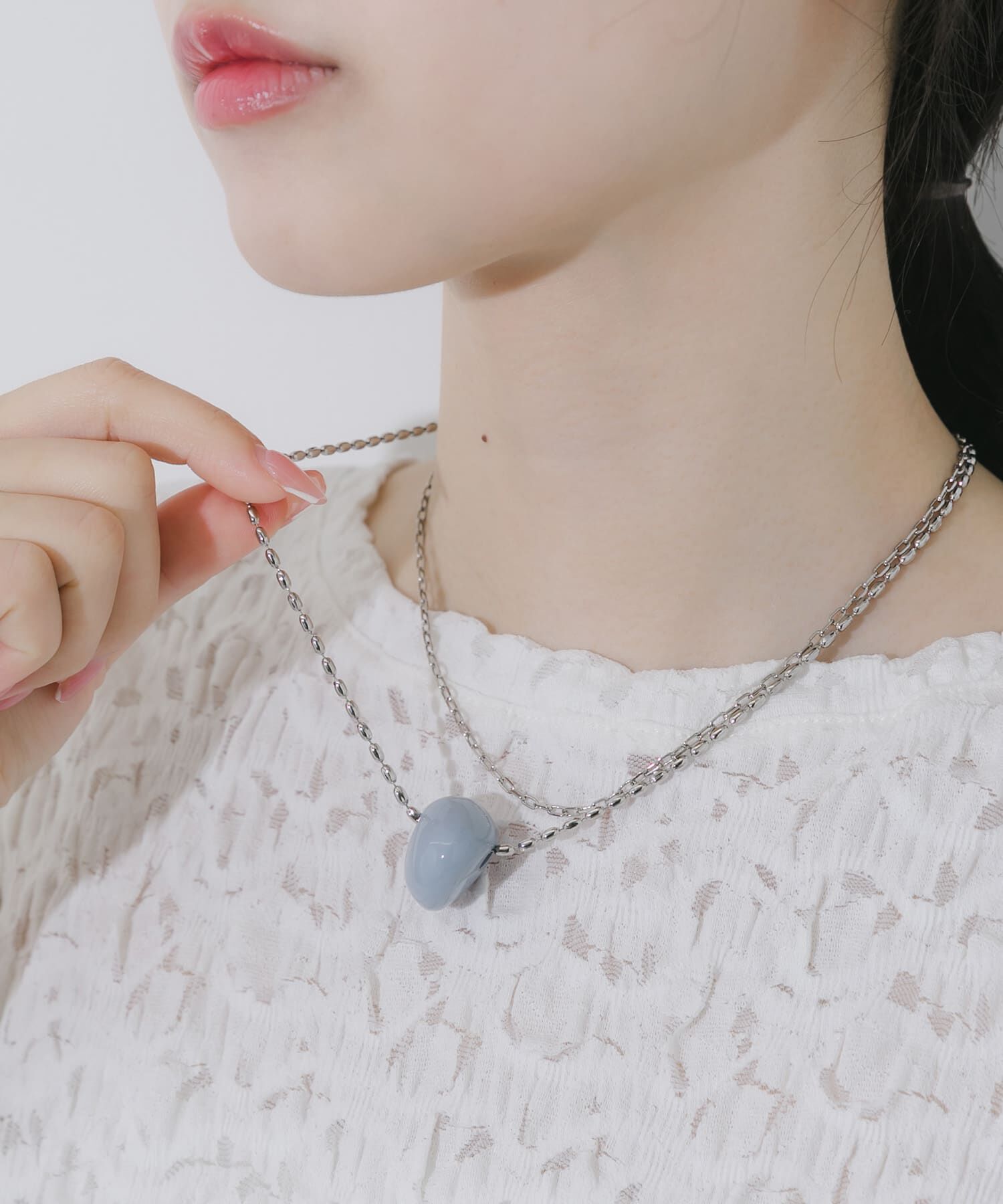 SMELLY「カラートップ2セットチェーンネックレス」|ネックレス|