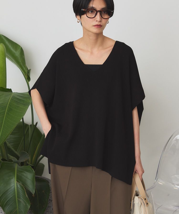 AMERICAN HOLIC「【UVカット】Vネックニットベスト」|ニット・セーター|Black