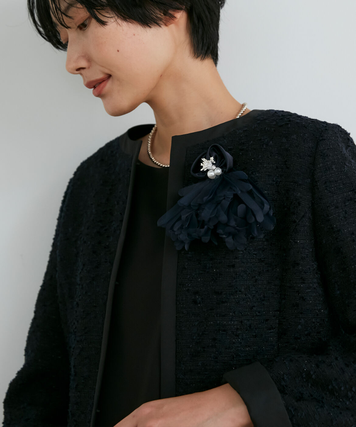 INED「《SUPERIOR CLOSET》フリンジコサージュ」|ブローチ・コサージュ|