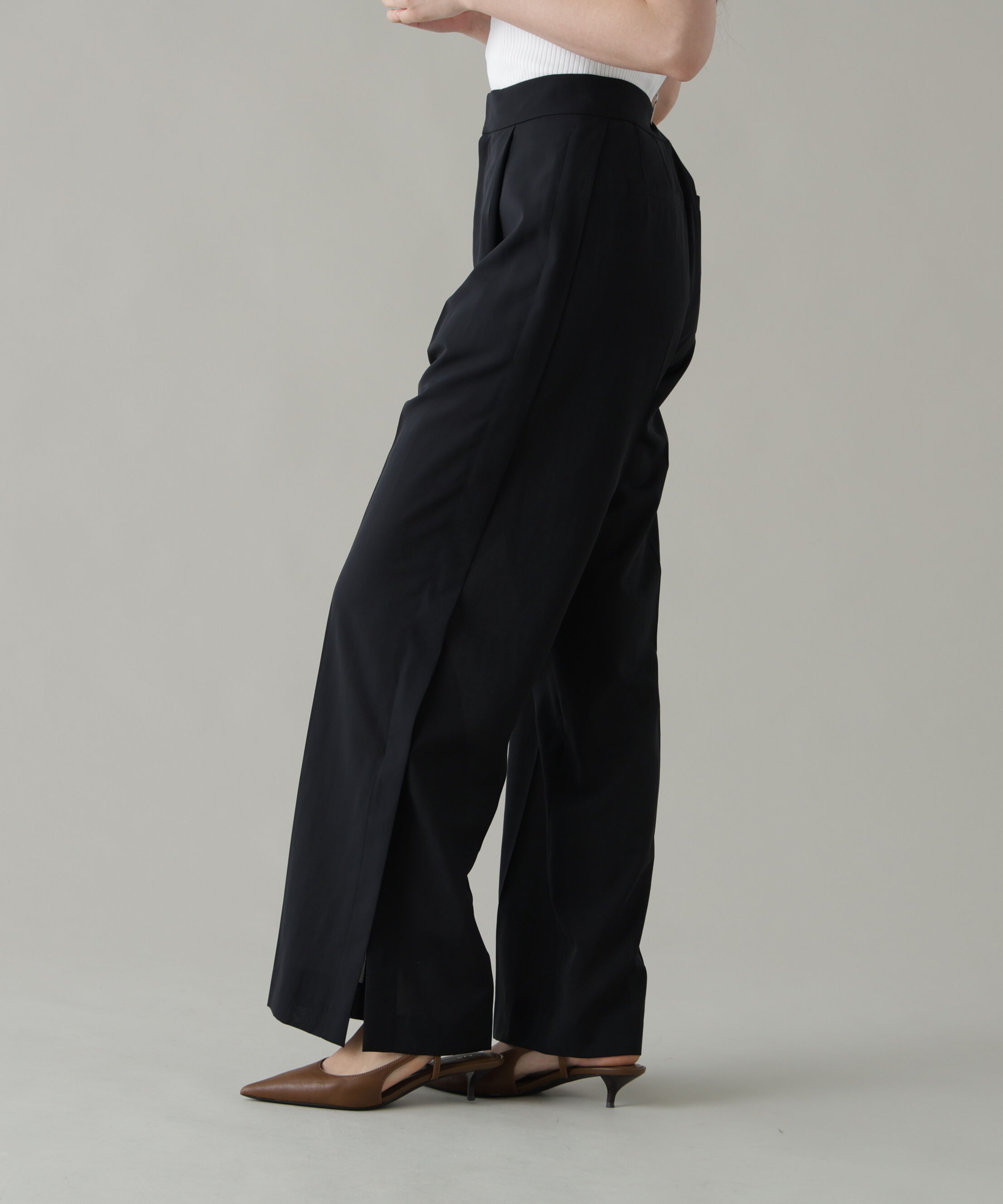  「ダンガリーセミワイドパンツ」|その他|