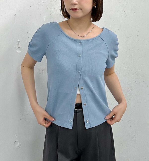 archives「花柄アソートワッフルカットＴＯＰＳ」|Tシャツ・カットソー|BLUE