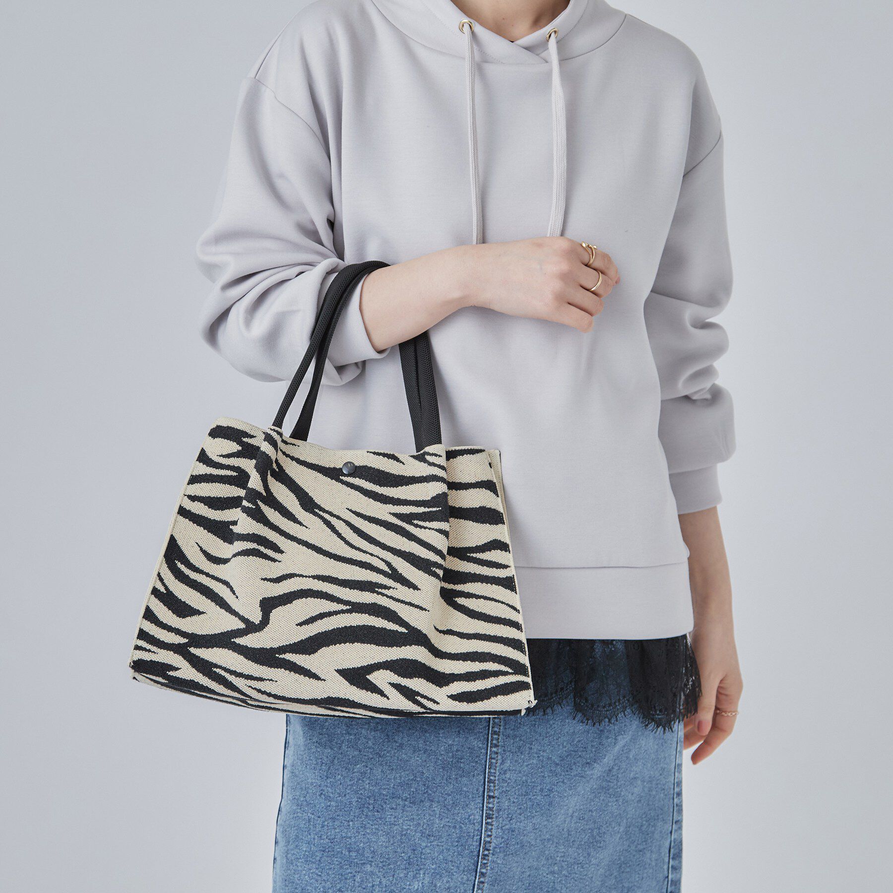 SHOO･LA･RUE「2WAYボックスニットトートバッグ」|トートバッグ|