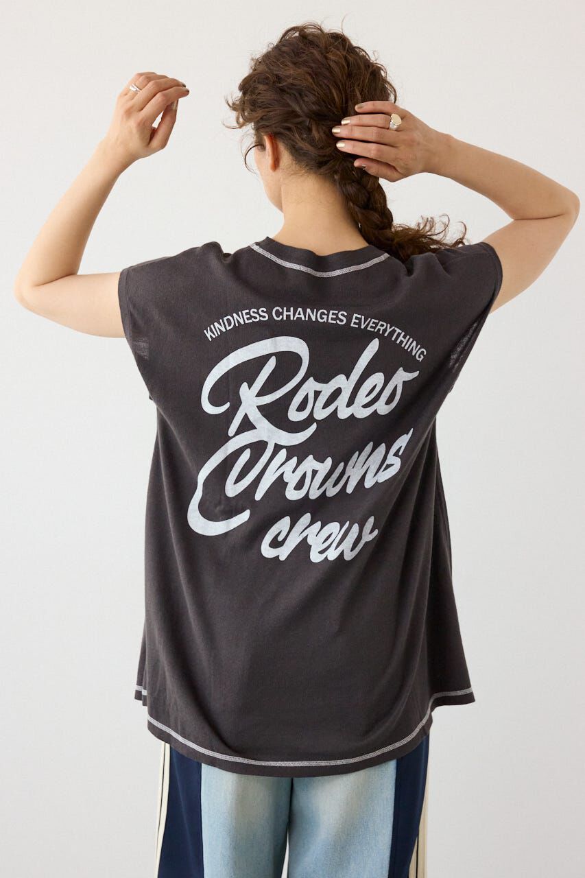 RODEO CROWNS「フレンチスリーブロゴニットトップス」|ニット・セーター|