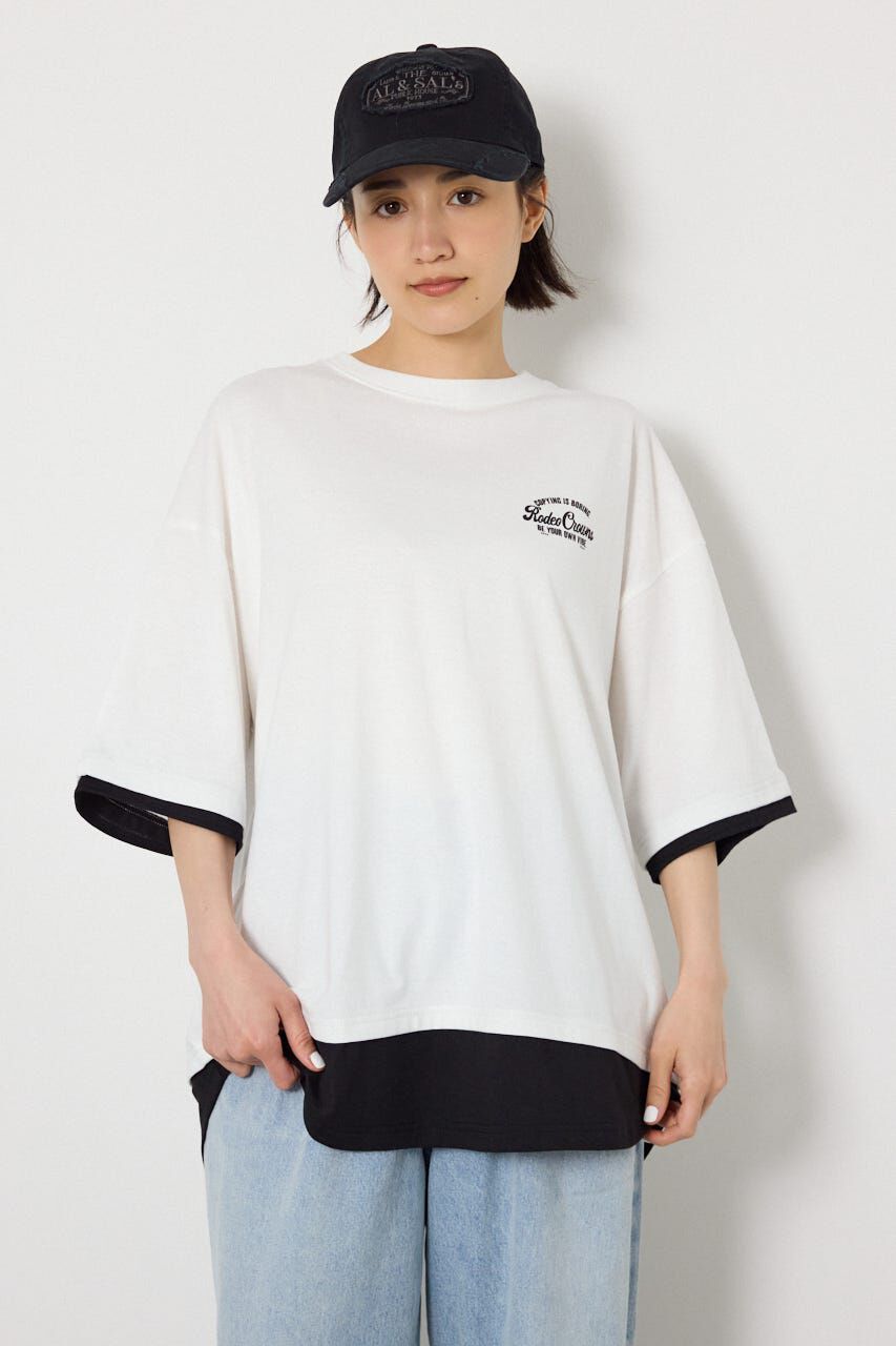 RODEO CROWNS「フェイクレイヤードロゴトップス」|Tシャツ・カットソー|