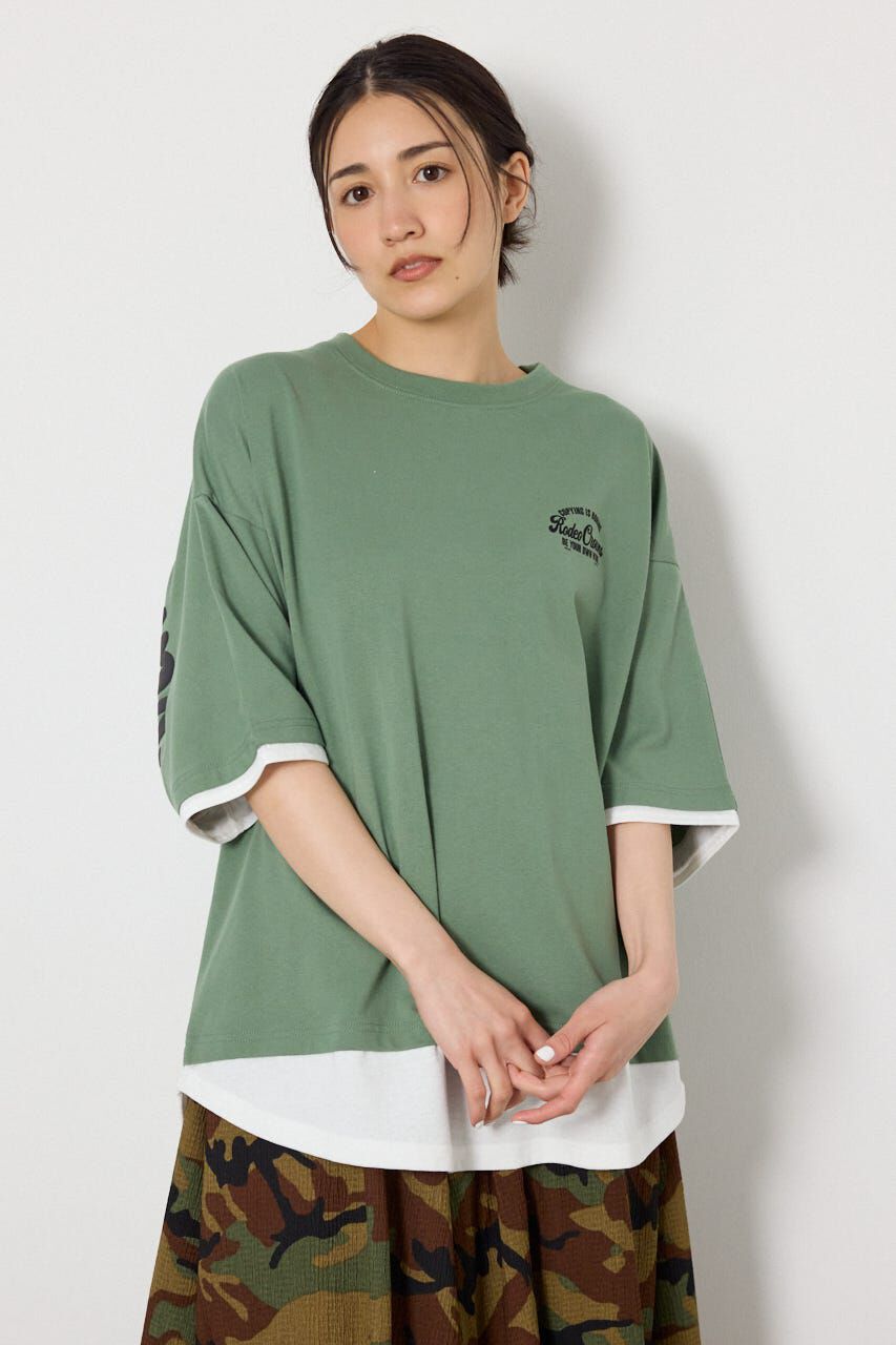 RODEO CROWNS「フェイクレイヤードロゴトップス」|Tシャツ・カットソー|