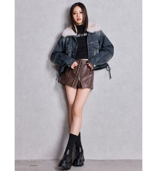 GYDA「Felicity MIX material patchトップス」|Tシャツ・カットソー|