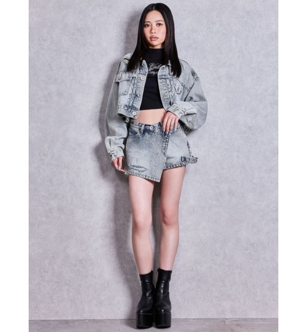 GYDA「Valdy Empireハーフスリーブテレコタートルトップス」|Tシャツ・カットソー|