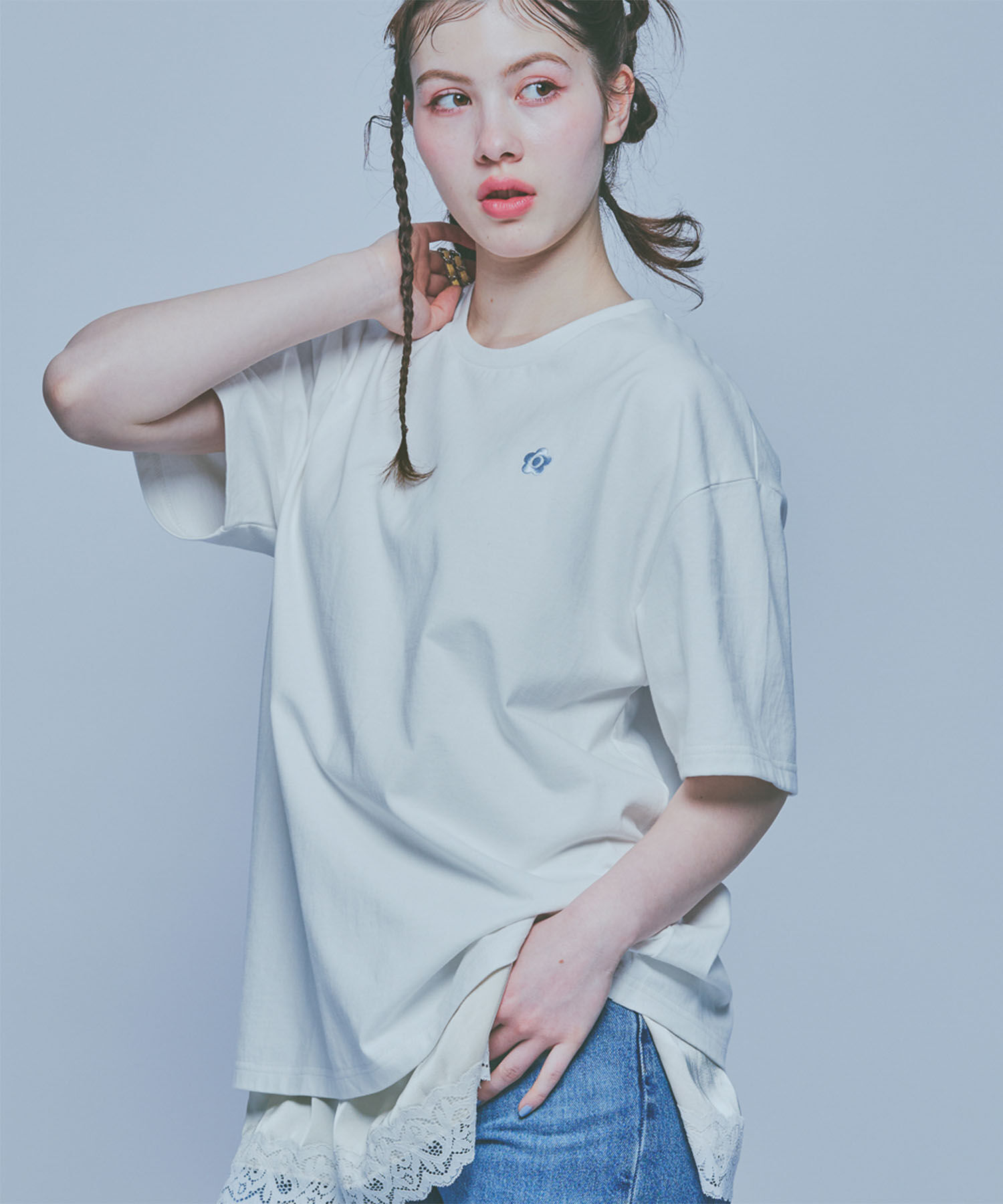 MARY QUANT「バックハート Tシャツ」|Tシャツ・カットソー|