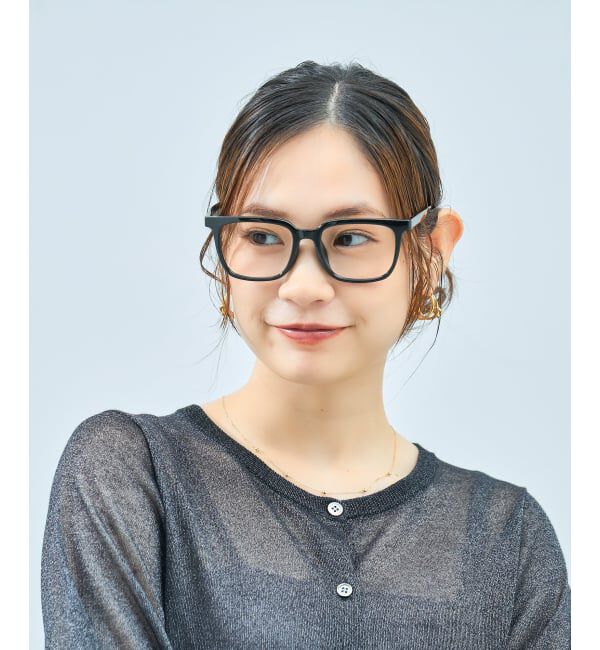  「ウェリントン型 メガネ | 伊達メガネ 度付きメガネユニセックス  Zoff｜FASHION  レンズ交換券付」|メガネ|ブラック