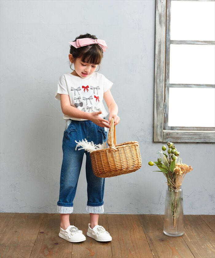 BACKYARD FAMILY「Rora デニムパンツ 通販 ローラ ラズリ ジーンズ パンツ ロールアップデニム キッズ 女の子」|その他|