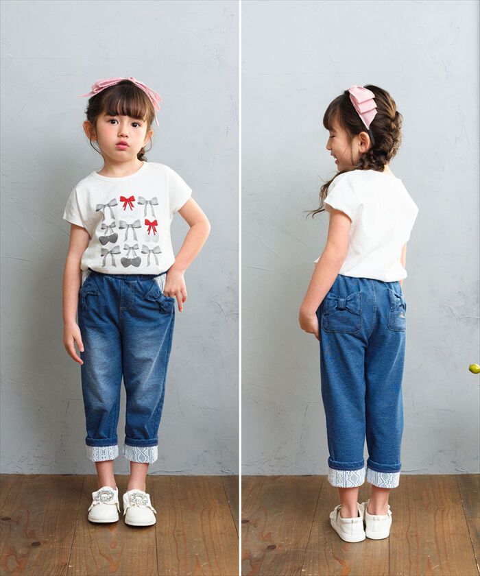 BACKYARD FAMILY「Rora デニムパンツ 通販 ローラ ラズリ ジーンズ パンツ ロールアップデニム キッズ 女の子」|その他|