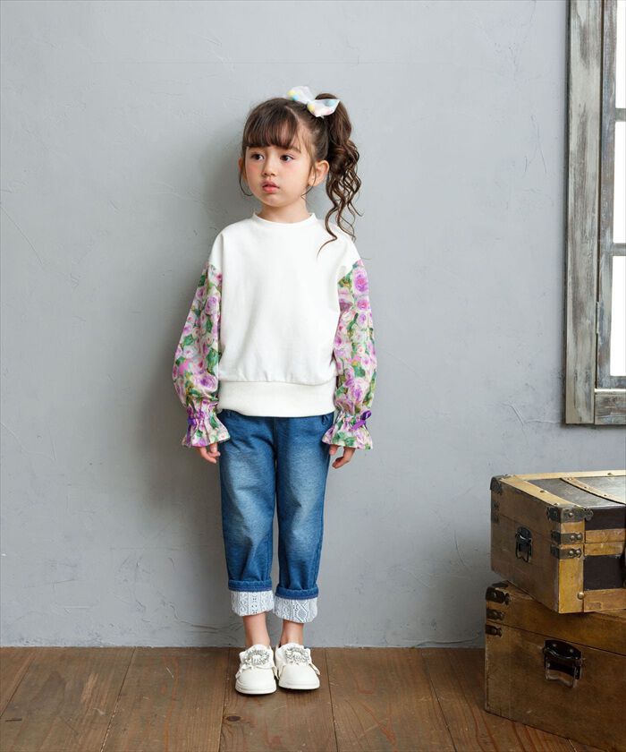 BACKYARD FAMILY「Rora デニムパンツ 通販 ローラ ラズリ ジーンズ パンツ ロールアップデニム キッズ 女の子」|その他|