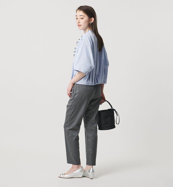 UNITED ARROWS「メロー フリル シャツ ブラウス ‐防しわ 吸水速乾 UVカット 遮熱性 接触冷感 ウォッシャブル‐」|シャツ・ブラウス|