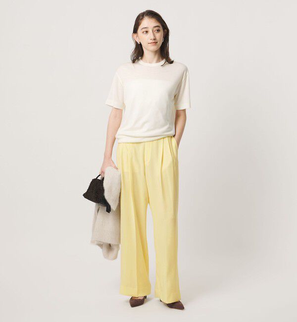UNITED ARROWS「ポリエステル 2タック ワイドパンツ ‐吸水速乾 帯電防止 接触冷感‐」|スラックス|
