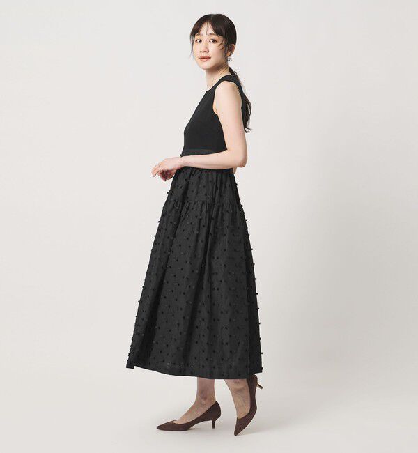UNITED ARROWS「ドットリボン カットジャガード ワンピース ‐ウォッシャブル‐」|ワンピース|
