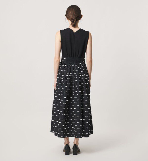 UNITED ARROWS「ドットリボン カットジャガード ワンピース ‐ウォッシャブル‐」|ワンピース|