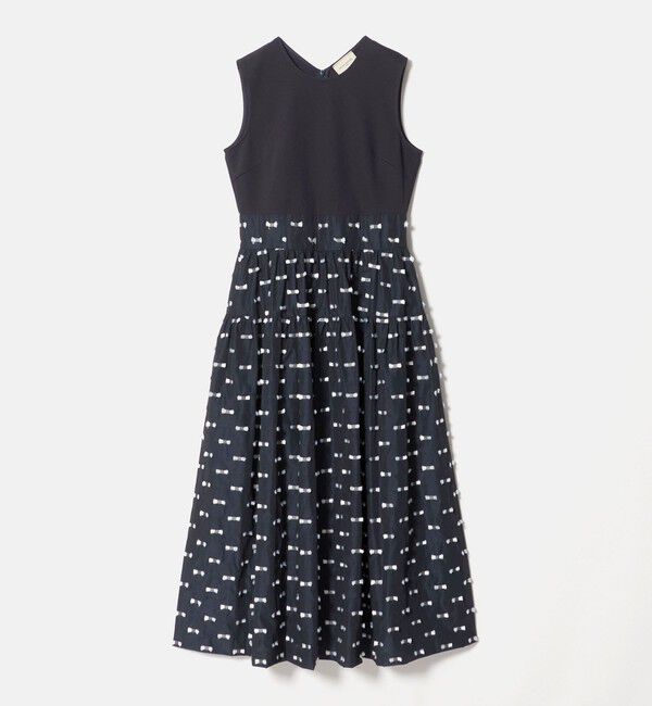UNITED ARROWS「ドットリボン カットジャガード ワンピース ‐ウォッシャブル‐」|ワンピース|