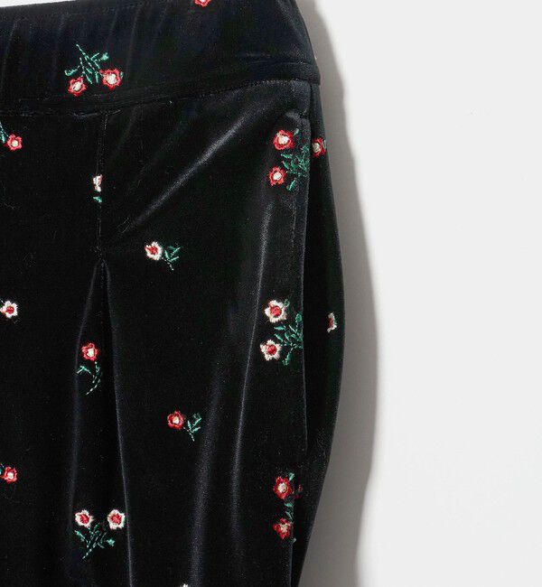 UNITED ARROWS「＜TICCA＞ベロア フラワー エンブロイダリー  パンツ」|チノ|