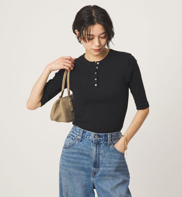 UNITED ARROWS green label relaxing「＜Robert P. Miller＞ヘンリーネック 5分袖 プルオーバー カットソー」|Tシャツ・カットソー|