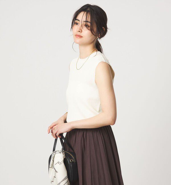 UNITED ARROWS green label relaxing「ブライトシアー ノースリーブ ニット」|ニット・セーター|