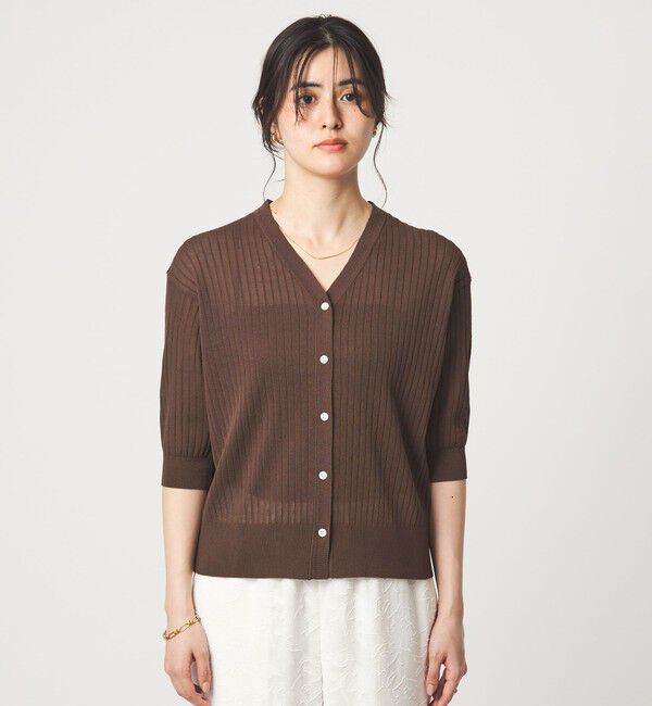 UNITED ARROWS green label relaxing「ブライトシアー Vネック ニット カーディガン」|カーディガン|
