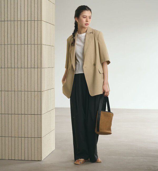 BEAUTY&YOUTH UNITED ARROWS「ハーフスリーブ ジャケット 吸水速乾 防シワ ウォッシャブル」|テーラードジャケット|